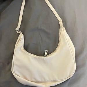 beige shoulder bag